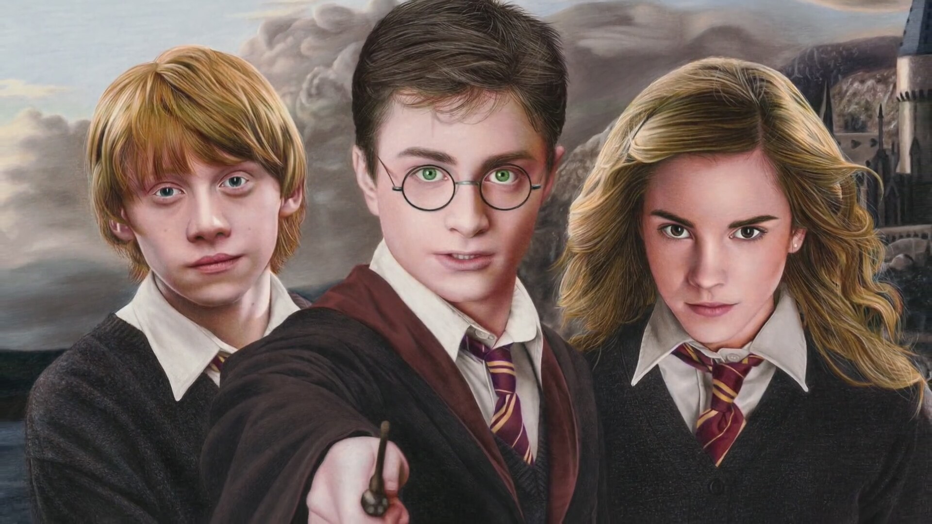 Harry ron hermione. Гарри Поттер Гермиона и Рон. Гарри Поттер Гермиона Грейнджер и Рон Уизли. Гермиона Грейнджер с Гарри и Роном. Рон Рон Гермиона и Гарри Поттер.